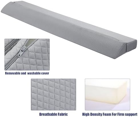 HOMBYS Wedge Pillow Headboard for Bed Gap, Foldable Bed Wedge Gap Filler Queen - Image 3