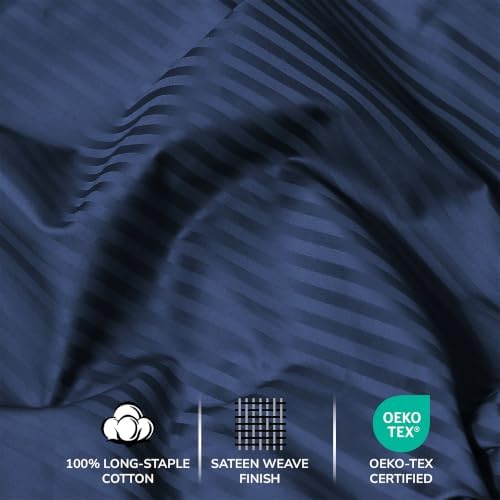 Feather & Stitch 100% Cotton Sateen 500 TC Full Size Bed Sheet Set - Image 5