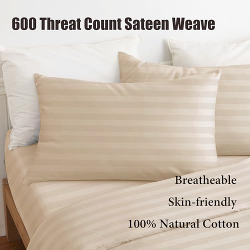 100% Cotton Zippered Pillow Protectors King Size - Image 4