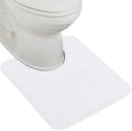 GORILLA GRIP Thick Memory Foam Toilet Rug for Bathroom, U Shaped Washable, Soft Absorbent Velvet Topside Floor Mats, Machine Wash, Cushioned Luxury Rugs for Bath Room, 22.5 x 19.5, White
