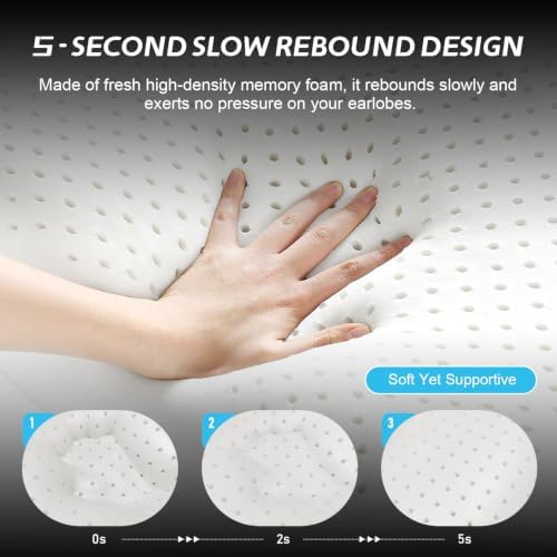 Memory Foam Pillows 2PCS, Cooling Bed Pillows - Image 5