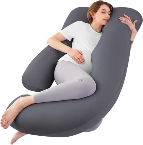 Cooling Pregnancy Pillows for Sleeping, Dark Grey by SASTTIE