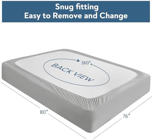 King Mattress Pad, Soft Quilted Air Mattress Topper King - Image 5