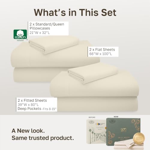 California Design Den 2 Pack 600 Thread Count Extra Long Twin Sheets Set - Image 4