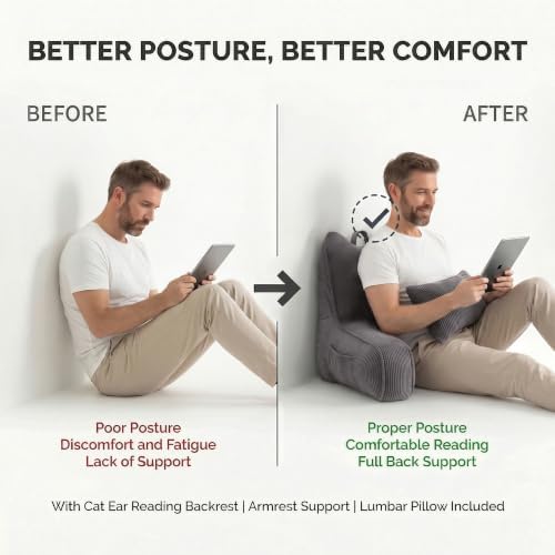 Patented Design Corduroy Reading Pillow - Image 3