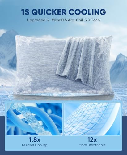 LUXEAR Cooling Pillow Cases for Hot Sleepers, Queen Size - Image 2