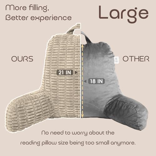 Reading Pillows for Bed Back Rest Pillow for Sitting up - Image 2