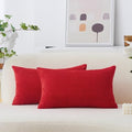 Home Brilliant Red Pillow Covers 12x20 Throw Pillows by HomeBrilliant