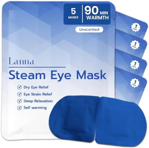 LANNA Heated Steam Eye Mask, Disposable 120 Minutes by steameyemask