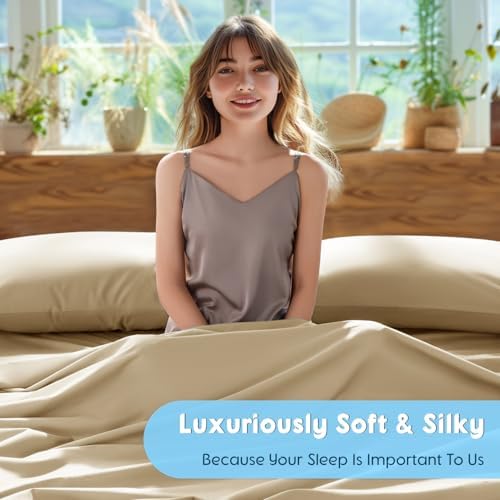 SONORO KATE 1000 Series 100% Egyptian Cotton King Sheets, Extra Deep Pocket - Image 5
