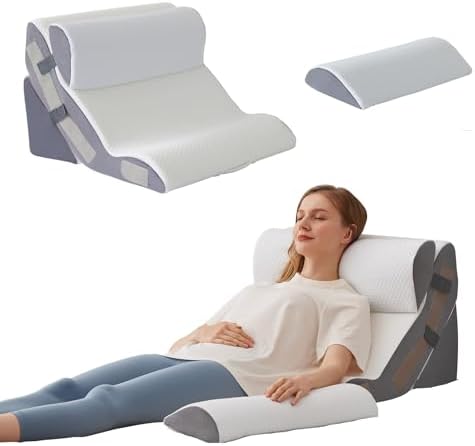 Ahpmeoa 4PCS Wedge Pillow Set for After Surgery, Back Pillow for Bed Sitting up by Ahpmeoa