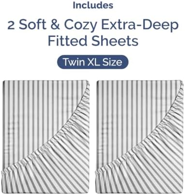 CGK Linens 2 Pack Extra Deep Twin XL Fitted Sheets - Image 4