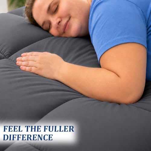 Cal King Mattress Topper, 900 GSM High-Fill Design, Fuller & Plusher Feel - Image 3
