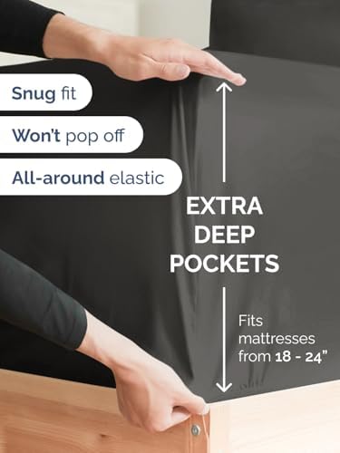CGK Linens Extra Deep Split King Fitted Sheet Only - Image 2