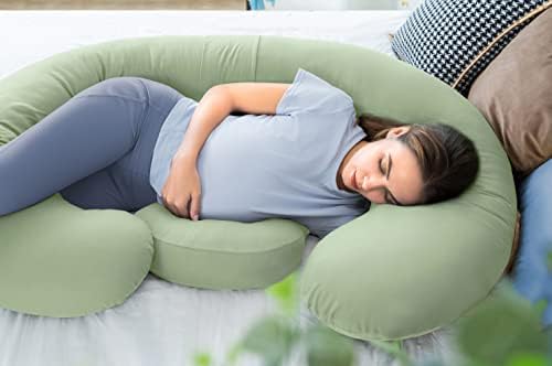 QUEEN ROSE Cooling E Shaped Pregnancy Pillows, Detachable Maternity Body Pillow - Image 3