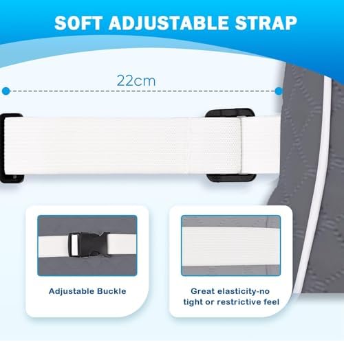 Knee Pillow with Soft Strap for Side Sleepers, Grid - Image 3