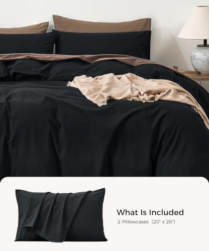 JELLYMONI 100% Washed Cotton Pillowcases, Envelope Closure 2-Pack - Image 7