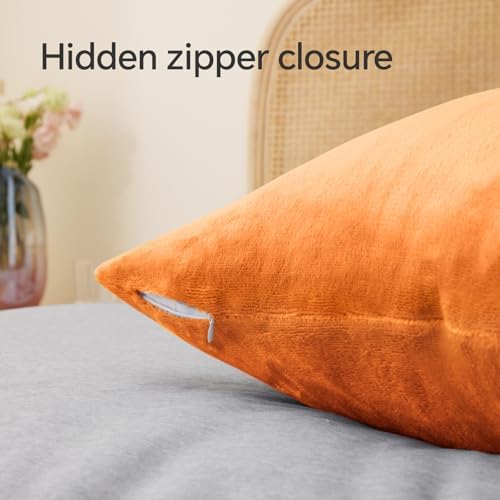 BEDELITE Flannel Pillowcases Standard Set of 2, Burnt Orange, 20x26 Inches - Image 6