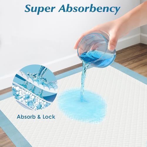 100 Count 22” x 22” Super Absorbency Disposable Underpads - Image 3