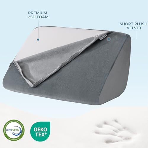 Knee Wedge Pillow 6.3'' for Post-Surgery Recovery-Leg Elevation Support for - Image 7