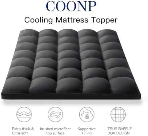 COONP Twin Mattress Topper, Extra Thick Pillow Top Mattress Pad Cover - Image 2