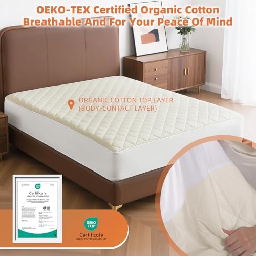 Organic King Mattress Protector -Top&Side 100% Waterproof Protector - Image 3