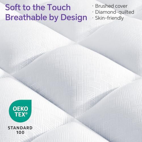 ChiXpace Queen Mattress Topper, Viscose Derived from Bamboo, Pillow Top - Image 2