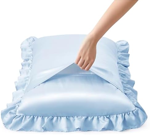 Silky Satin Ruffled Pillow Cases - Image 4