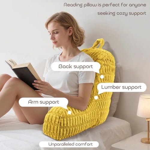 Reading Pillows for Bed Back Rest Pillow for Sitting up - Image 3