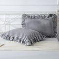 Mywinlle Black/White Plaid Gingham Ruffle Pillow Shams Queen Size 20"x30" by Mywinlle