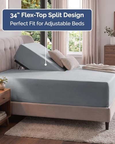 CGK Linens Extra Deep Flex Top Split Head King Fitted Sheet - Image 3