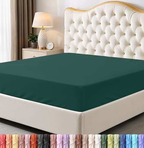 Twin Fitted Sheet, Ultra Soft Fits Up to 15 Inch Deep Pocket by UTOPIABEDDING