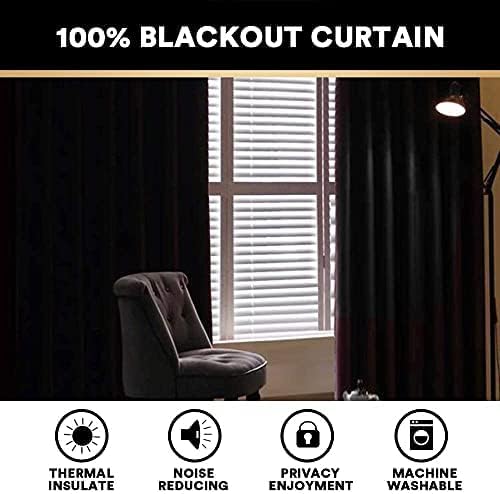 PrinceDeco Primitive Textured Linen 100% Blackout Curtains for Bedroom/Living Room Energy Saving Window Treatment Curtain Drapes, Burlap Fabric with White Thermal Insulated Liner (52 x 96in, Natural)