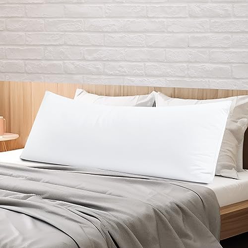 100% Egyptian Cotton Body Pillow Cover Long Pillow Case 600 Thread Count by ShunjieHome