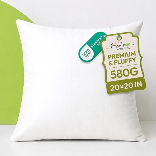 Ashler 20x20 Pillow Inserts, Hypoallergenic Throw Pillow Inserts by AshlerHomeDeco
