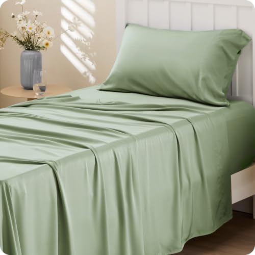 Bedsure PureWoven 100% Rayon Derived from Bamboo, Twin Bed Sheets, 3 Pieces by BEDSURE