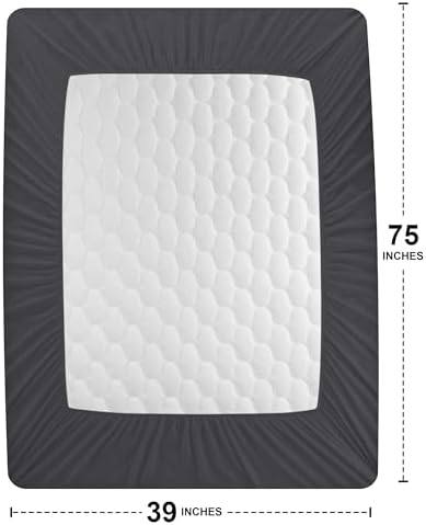 Waterproof Twin Mattress Protector, Mattress Pad fits Upto 16" Deep Pocket - Image 4