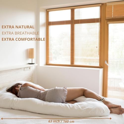 Organic Cotton U-Shaped Pregnancy Pillow – Full Body Support - Image 2