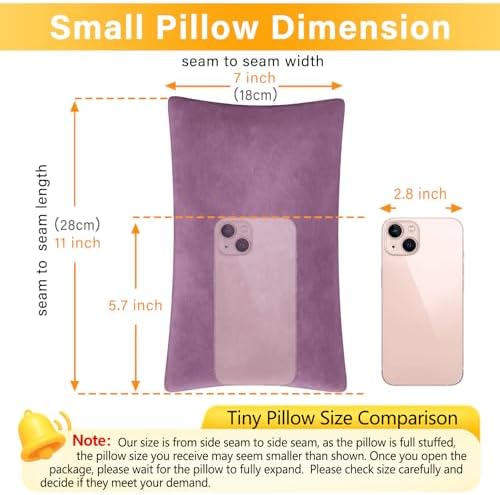 1 MIDDLE ONE 2 Pack Small Pillow, Memory Foam Mini Pillow 11 X 7 Inches - Image 3