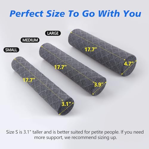Cozyhealth 3.1" H Small Cervical Roll Pillow, Medium Soft Memory Foam Neck - Image 2