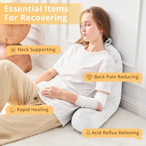 Sasttie Reading Pillow for Bed, Back Pillow for Sitting Up - Image 6