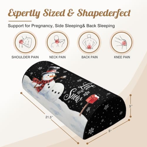 Knee Pillow for Back Sleeping – Half Moon Bolster Pillow for Under Knee While - Image 3