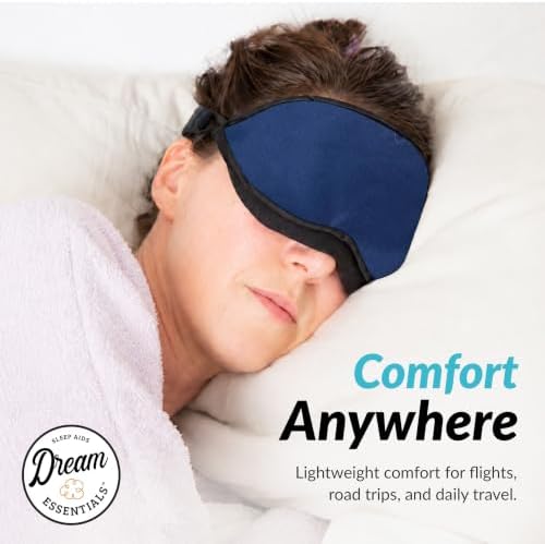 Dream Essentials Natura Organic Cotton Sleep Mask | Twilight Blue | Eye Mask - Image 4