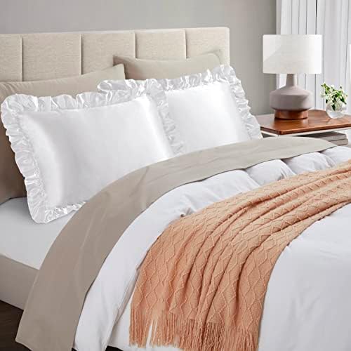 Silky Satin Ruffled Pillow Cases - Image 2