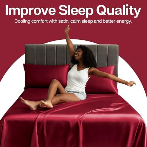 MR&HM Satin Pillowcase 2 Pack, King Size 20"x36" - Image 4