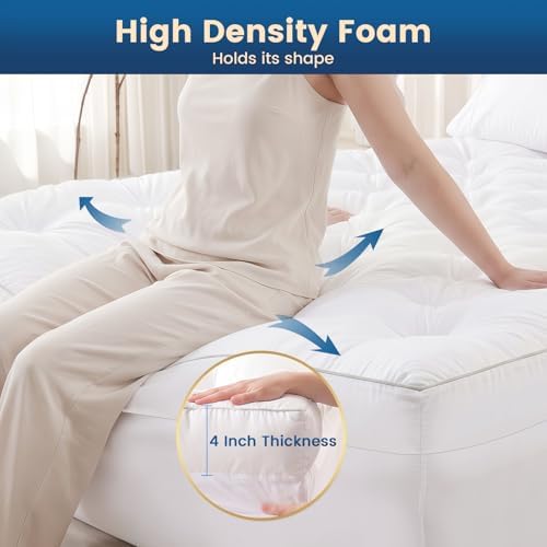 4 Inch Memory Foam Mattress Topper Twin Size - Image 6