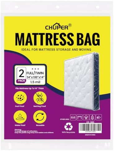 2 Pack Full/Twin XL Mattress Bags by Unknown