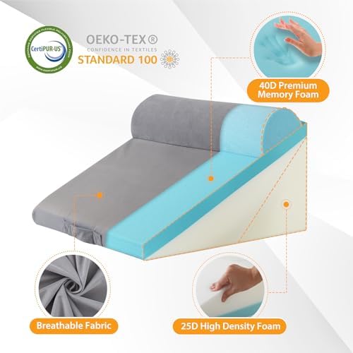 Ruqmuis Wedge Pillow Set for After Surgery, Incline Pillow Wedge for Headboard - Image 5
