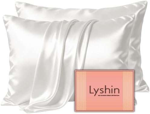 LYSHIN Silk Pillow Cases 2 Pack King Size by LYSHINSILKPILLOWCASES