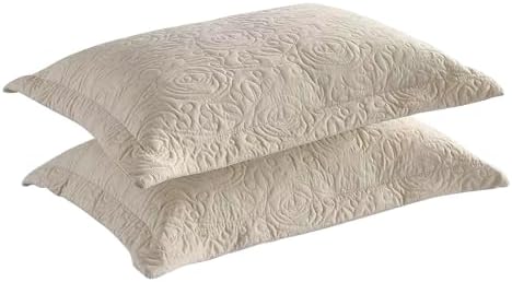 MarCielo 2-Piece Embroidered Pillow Shams, Decorative Microfiber Pillow Covers - Image 6